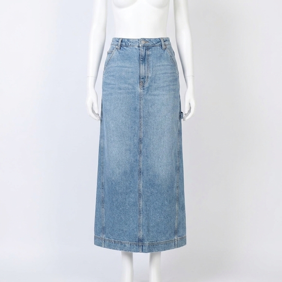 FREE PEOPLE Dresses & Skirts - NEW FREE PEOPLE women's francisco denim maxi skirt in head over heels